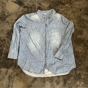 Sonoma Women’s XL Chambray Button-Down Shirt